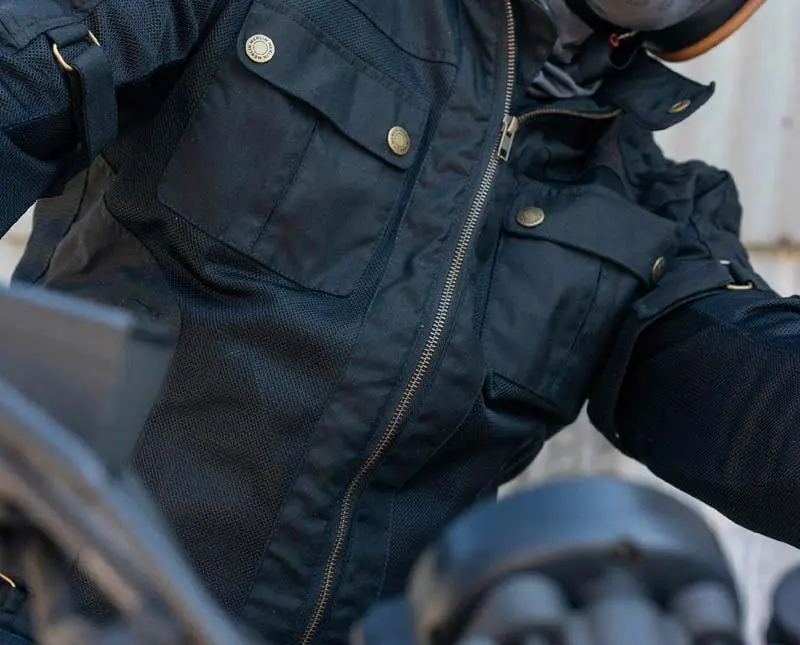 Merlin Shenstone Air Wax Cotton Road Jacket Black