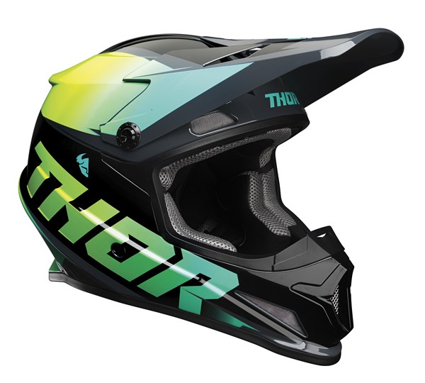 HELMET  S22 THOR MX SECTOR FADER ACID TEAL SMALL - Image 1