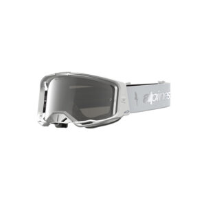 Alpinestars Vision 8 Amber Motocross Goggles White/Silver - Mirror Silver Lens - Image 1