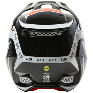 Fox V3 Dvide ECE Motocross Helmet Black/White/Orange - Image 4