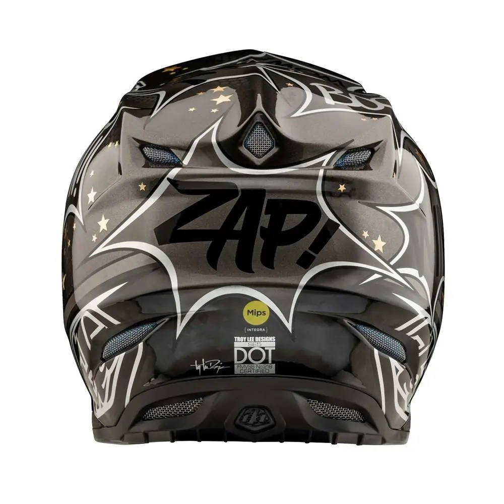 Troy Lee Designs SE5 ECE Carbon Cosmic Explosion Motocross Helmet Grey