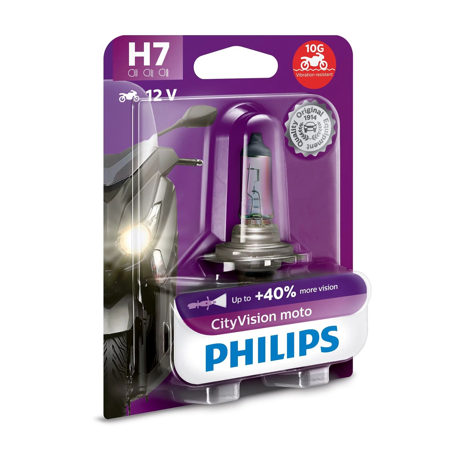 PHILIPS BULB H7 12972 CTV 12V 55W PX26d BW CITY VISION - Image 1