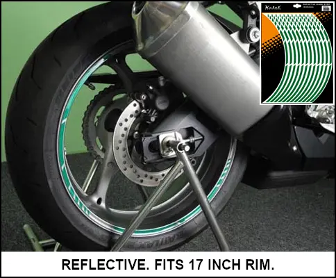 KEITI NON-REFLECTIVE WHEEL STRIPE WS800FG [FLURO GREEN] NS