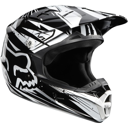 YOUTH V1 UNDERTOW HELMET VISOR [BLACK/WHITE] - Image 2