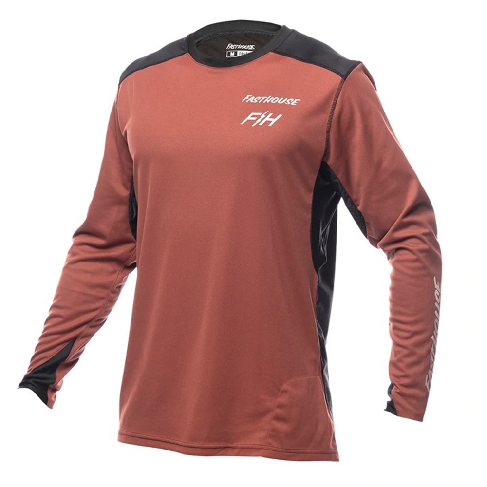 Fasthouse Alloy Rally Long Sleeve Jersey Clay/Black - Image 1
