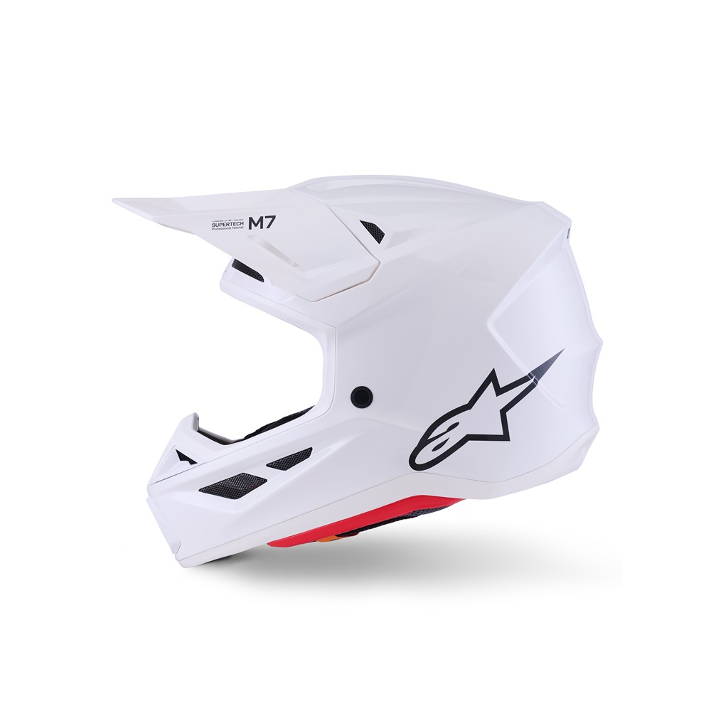 S-M7 Helmet Solid Gloss White XS - Image 1