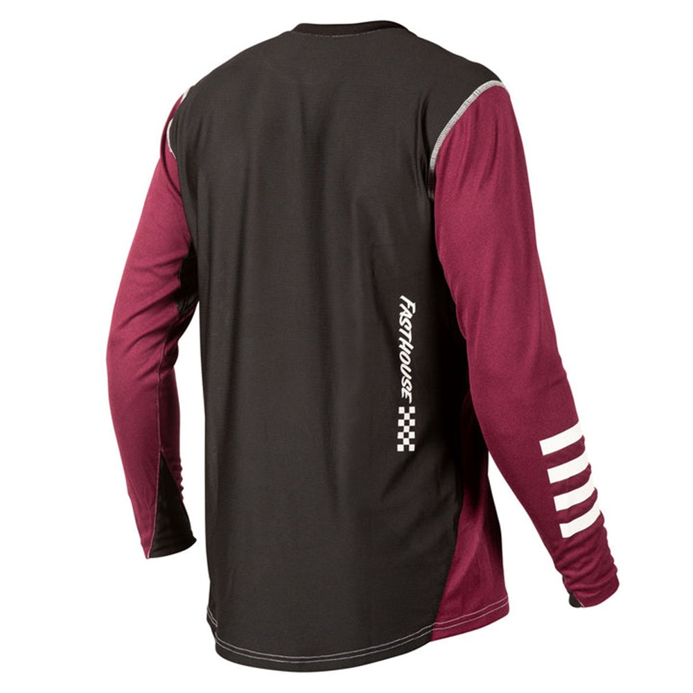Fasthouse Alloy Roam Long Sleeve Jersey Heather Maroon - Image 2