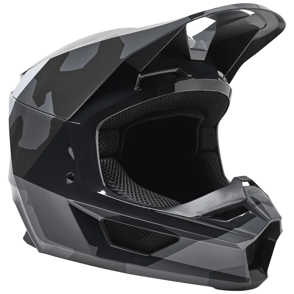 Fox Youth V1 BNKR Helmet Black Camo