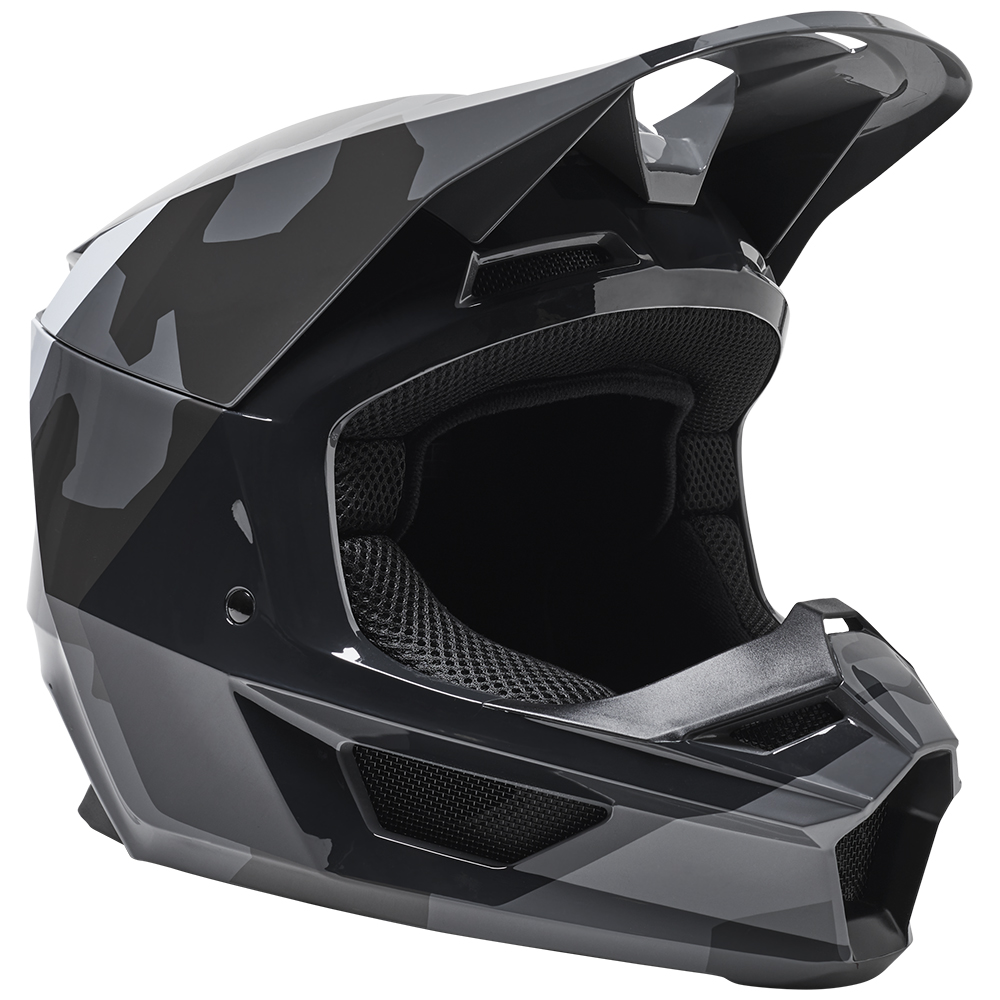 Fox Youth V1 BNKR Helmet Black Camo - Image 1