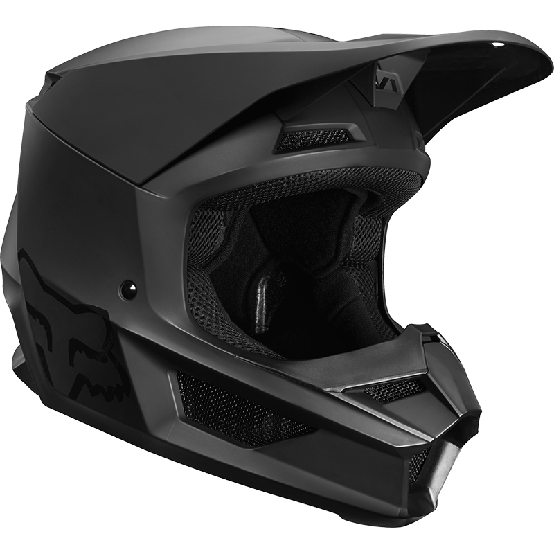 Motocross Helmet Fox V1 Youth Matte Black - Image 1