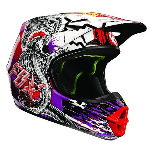V1 PESTILENCE HELMET VISOR [BLACK/PURPLE] XL/XXL