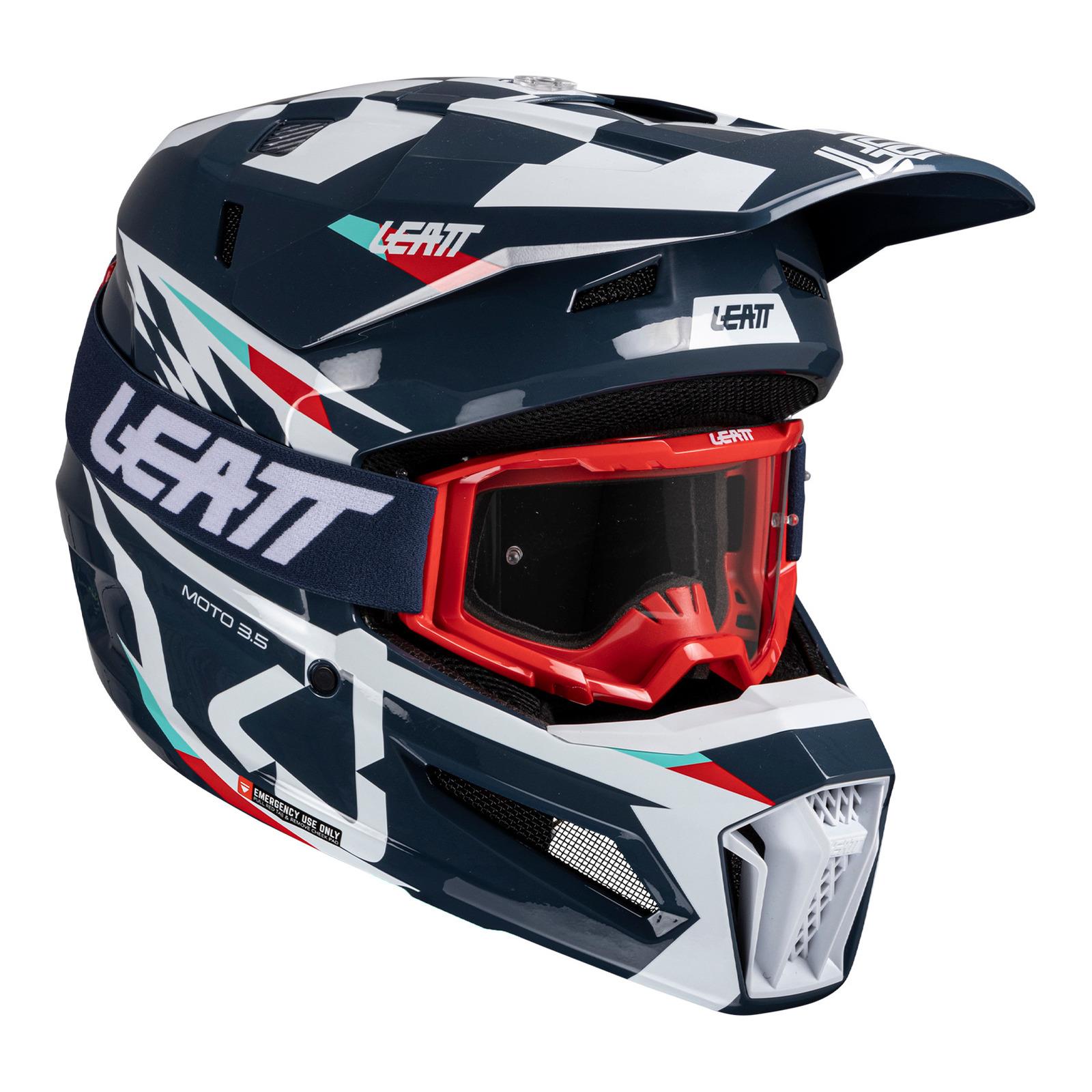 Leatt 3.5 Motocross Helmet Kit - Blue - Image 1