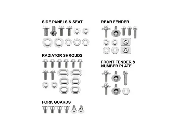 BODY PANEL BOLT KIT PSYCHIC YAMAHA WR250F 07-13 YZ250F 06-09 WR450F 07-11 YZ450F 06-09