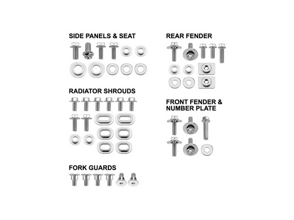 BODY PANEL BOLT KIT PSYCHIC YAMAHA WR250F 07-13 YZ250F 06-09 WR450F 07-11 YZ450F 06-09 - Image 1