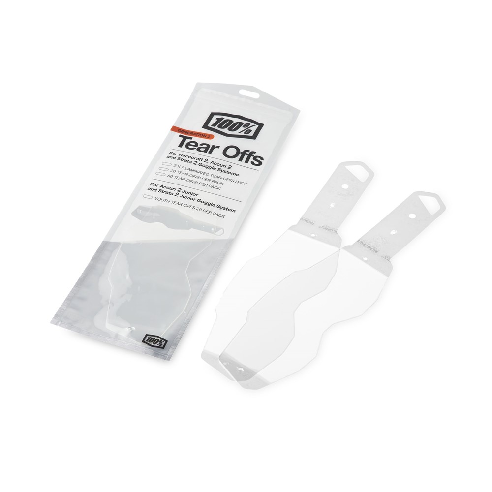 100% Racecraft 2/Accuri 2/Strata 2 Laminated Tear Offs - 2 x 7 Packs - Image 1