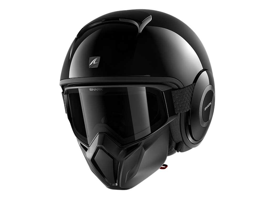 Shark Street Drak Open Face Helmet Black - Image 1