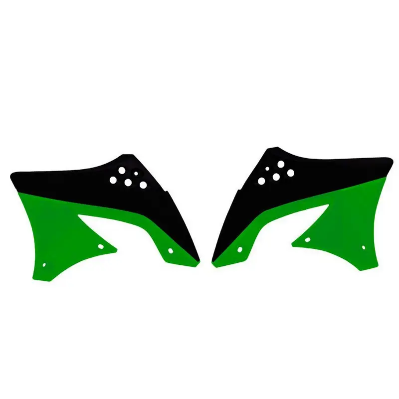 RADIATOR SHROUDS RTECH KX450F 10-11 BLACK GREEN STANDARD