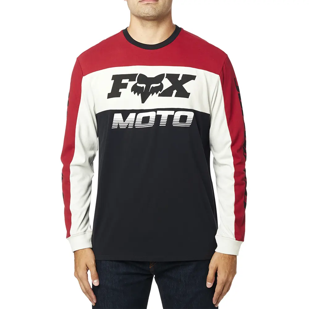 Fox Charger Airline Black/Red Knit Top