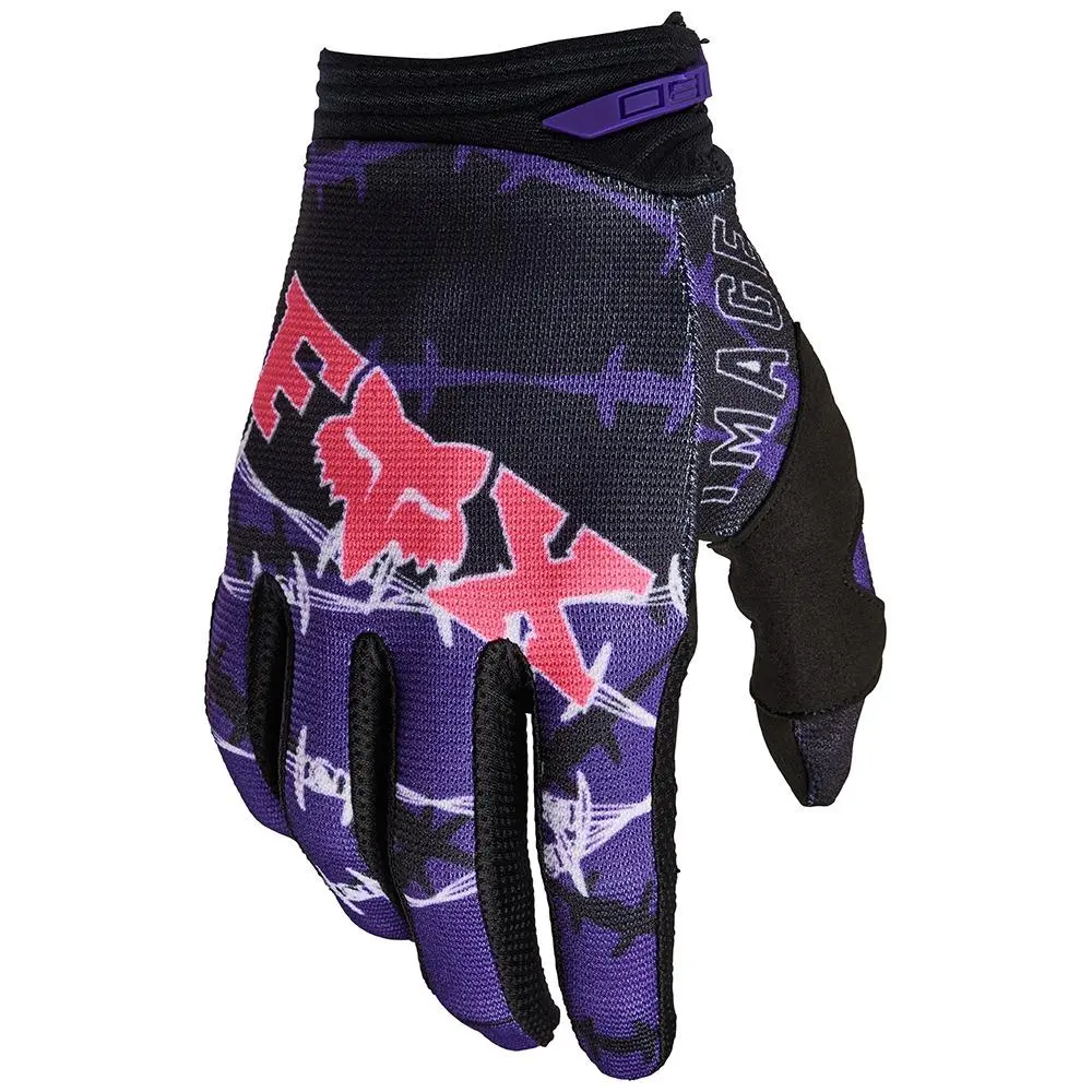 Fox 180 Barbed Wire SE Motocross Gloves Purple