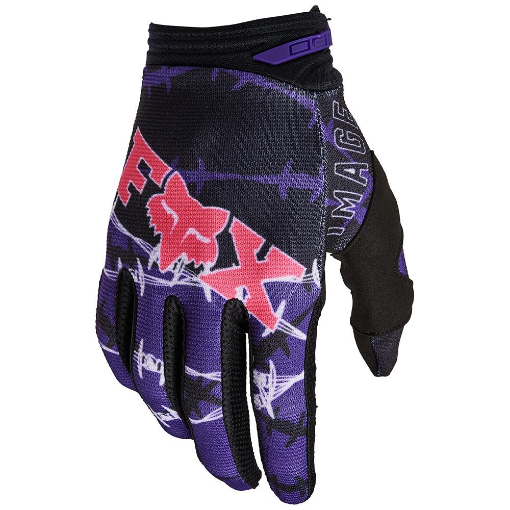 Fox 180 Barbed Wire SE Motocross Gloves Purple - Image 1