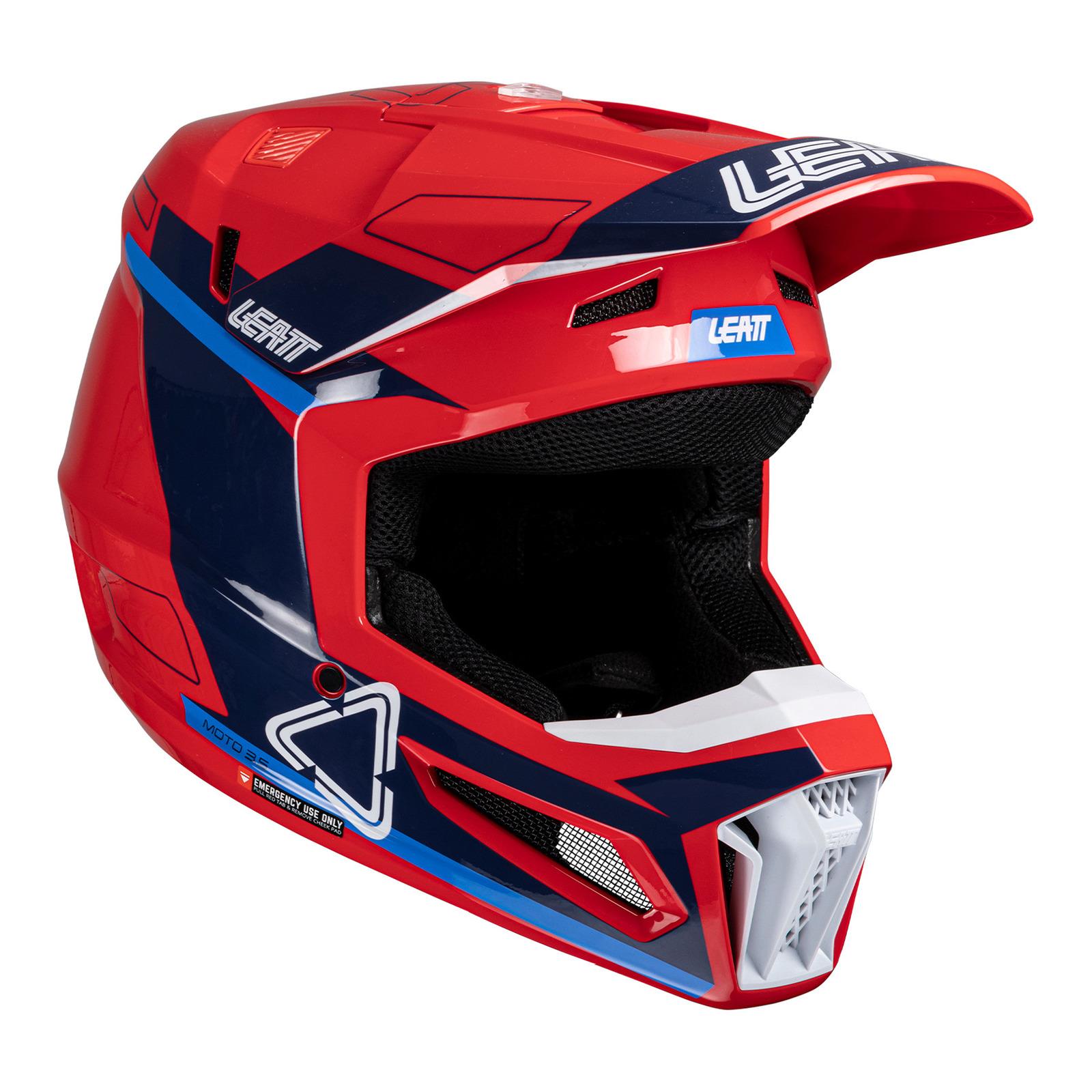 Leatt 3.5 Junior Motocross Helmet Kit - Red - Image 1