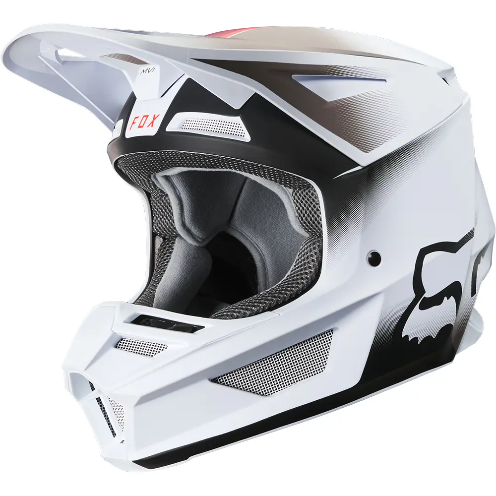 Fox V2 VLAR Youth White Motocross Helmet