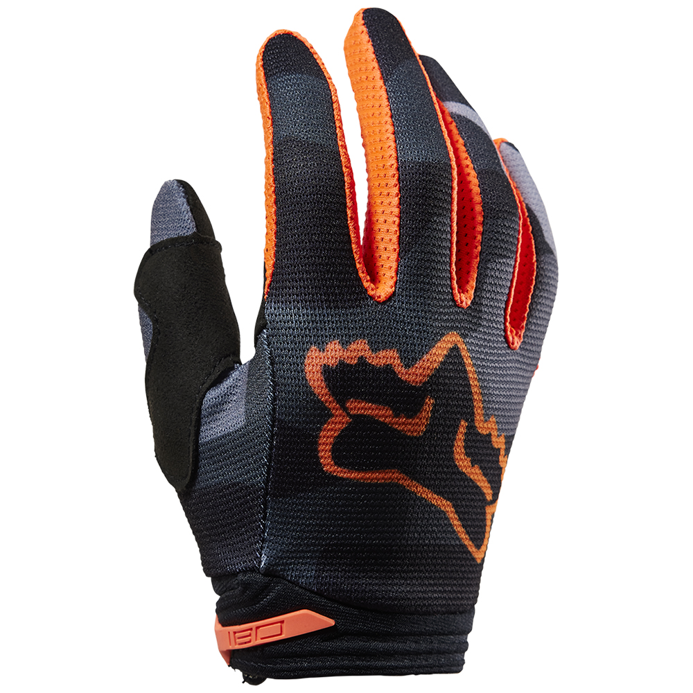 Fox 180 BNKR Motocross Gloves Youth Grey Camo - Image 1