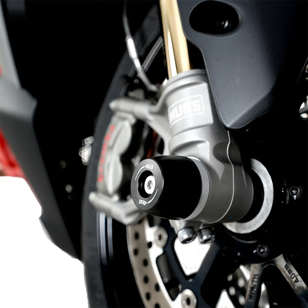 APEX Fork Protectors for Ducati Streetfighter V2 S 25- & Panigale V2 S 25- Black R&G - Image 1