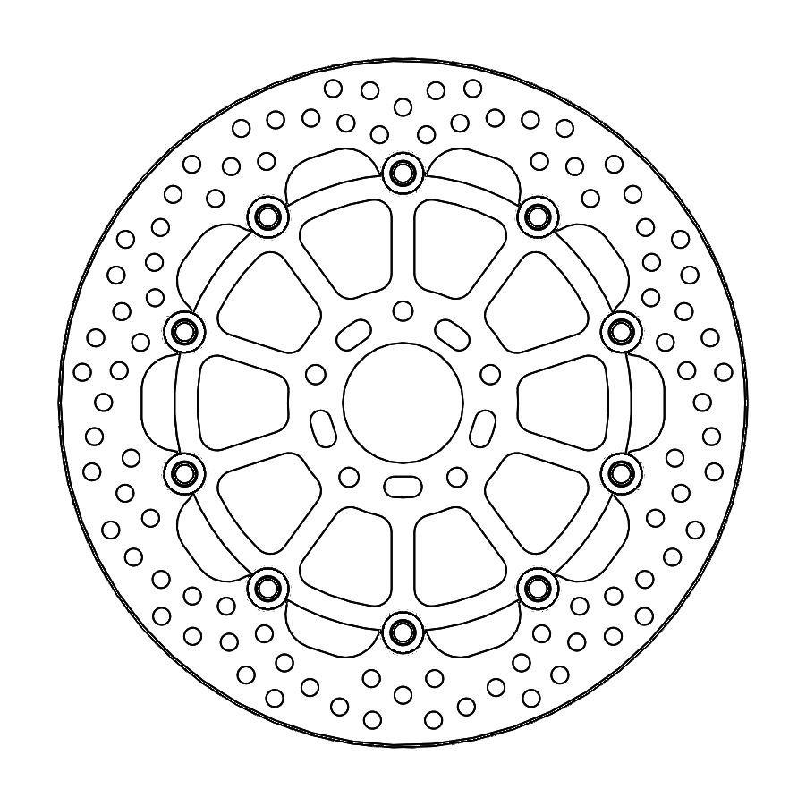 BRAKE DISC FRONT MOTO MASTER HALO FLOATING ALU INNER CARRIER KTM 790 Duke 18-20 890 Duke 2021 - Image 1