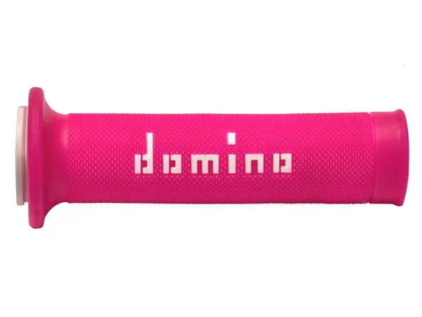 Domino Road Grips - A010 Race Fuchsia/White
