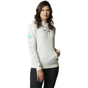 Fox Detonate Pullover Fleece Hoody Ladies Light Grey - Image 1