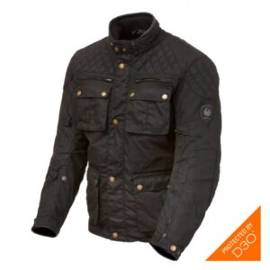 Merlon Edale Wax Cotton Road Jacket Black - Image 2