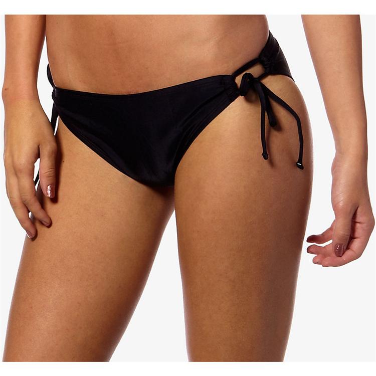 WOMENS SUNSPLASH ADJUSTABLE BIKINI BOTTOM [BLACK] L - Image 1