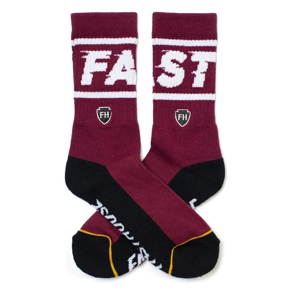 Bronson Socks Maroon/Black - One Size