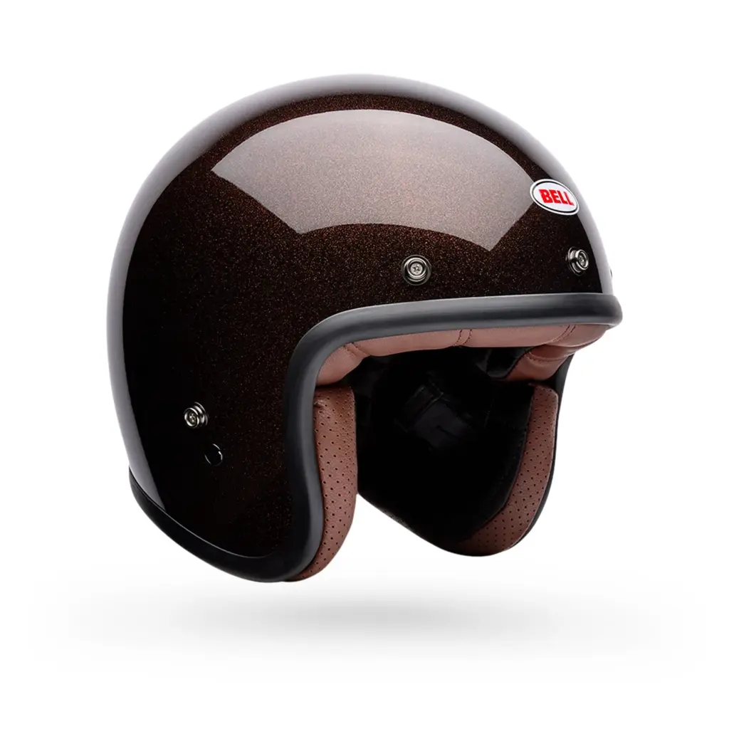 Bell Custom 500 Flake ECE Open Face Helmet Rootbeer