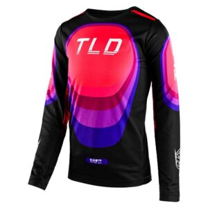 Troy Lee Designs GP Pro Reverb Motocross Jersey Youth Black / Glo Red - Image 2