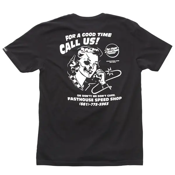 Fasthouse Call Us Tee Black