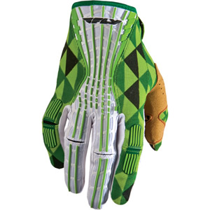 Motocross Gloves Fly Kinetic Green/White - Image 1
