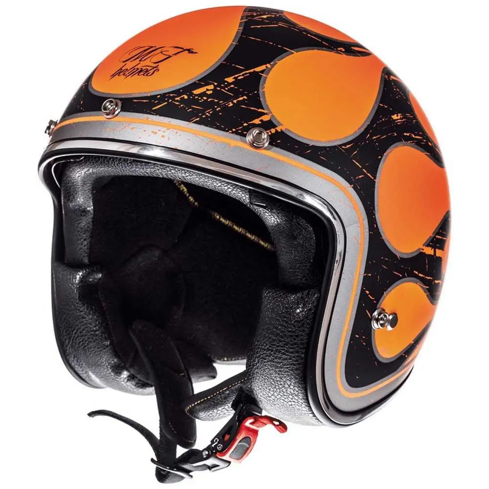 MT LE Mans 2 SV Open Face Helmet Flaming Gloss FLuro Orange