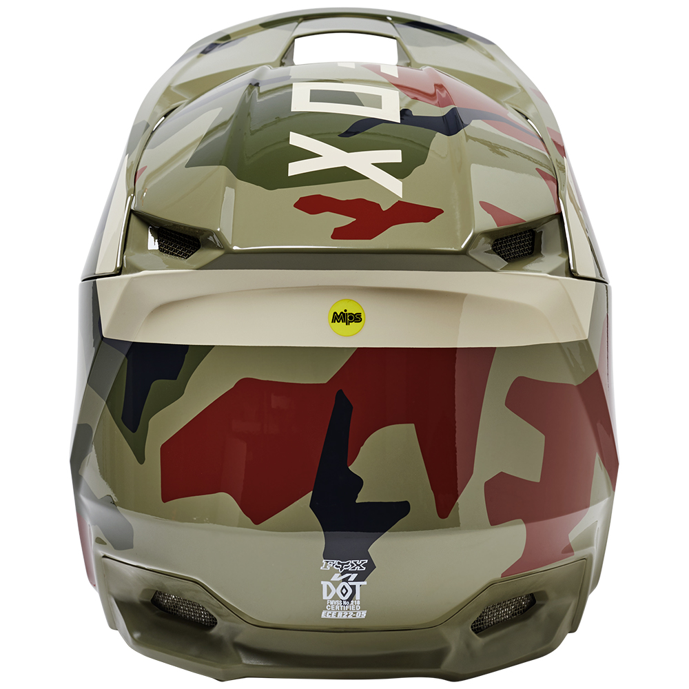 Fox Youth V1 BNKR Helmet Green Camo - Image 4