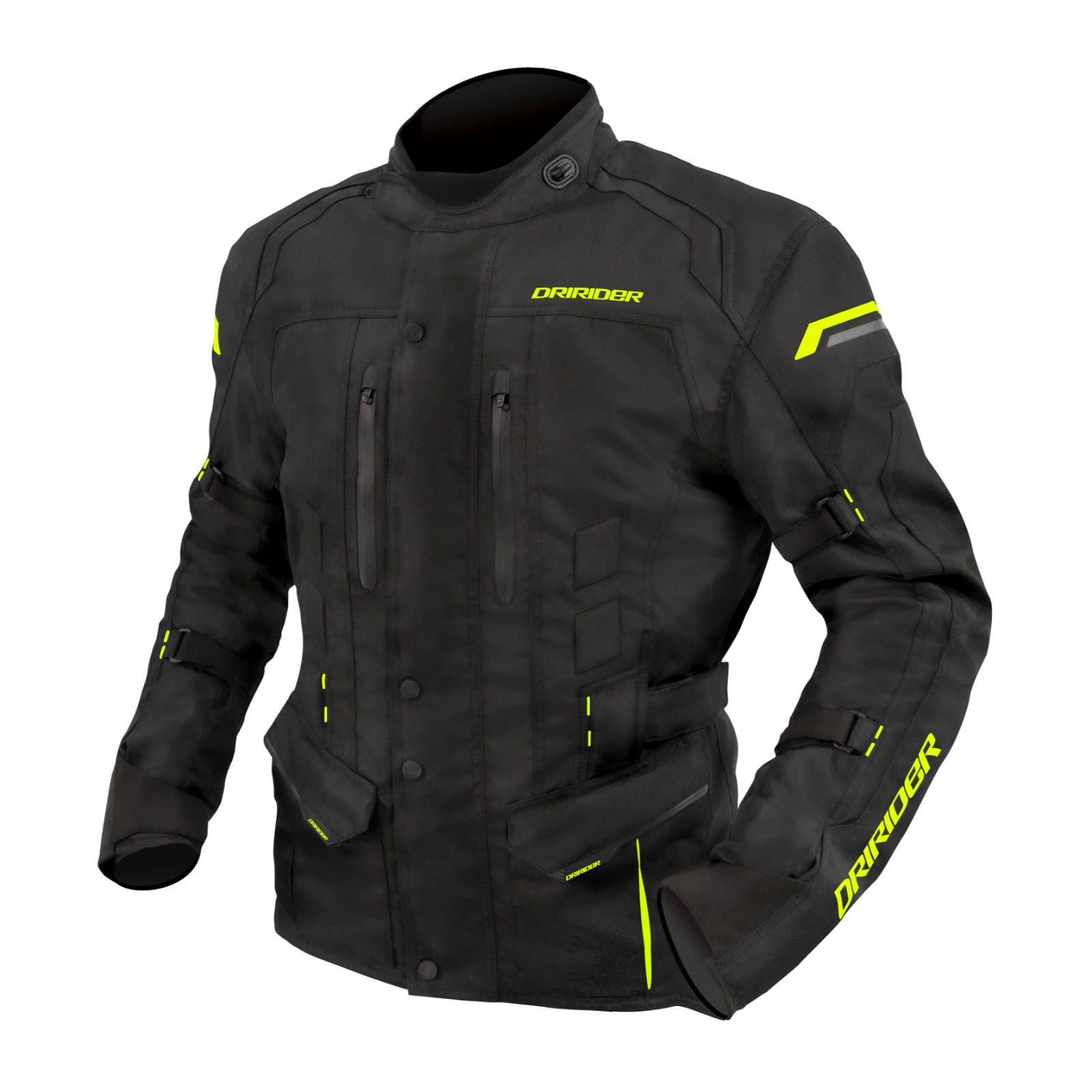 Dririder Compass 4 Road Jacket Black/Hi-Vis - Image 1