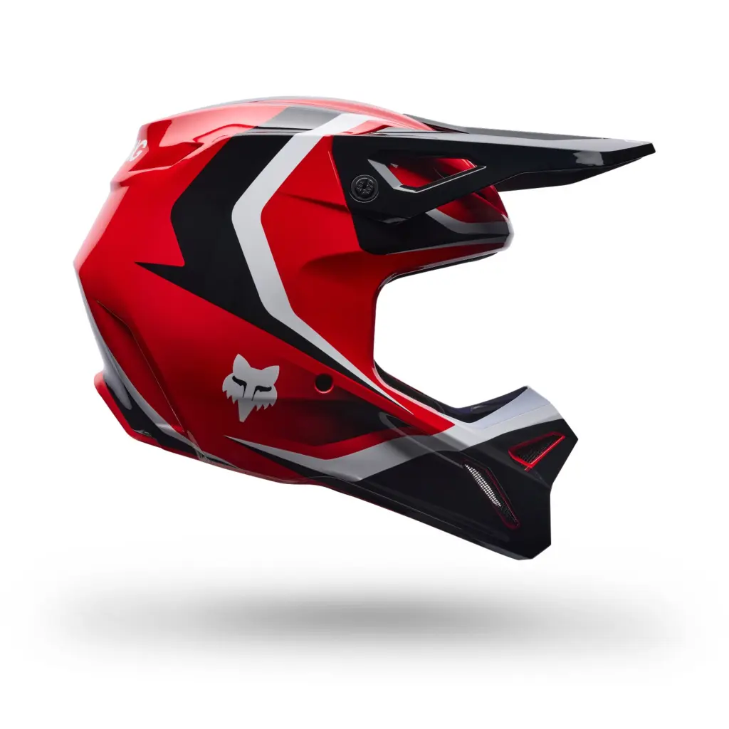 Fox V1 Frame Motocross Helmet Youth Red