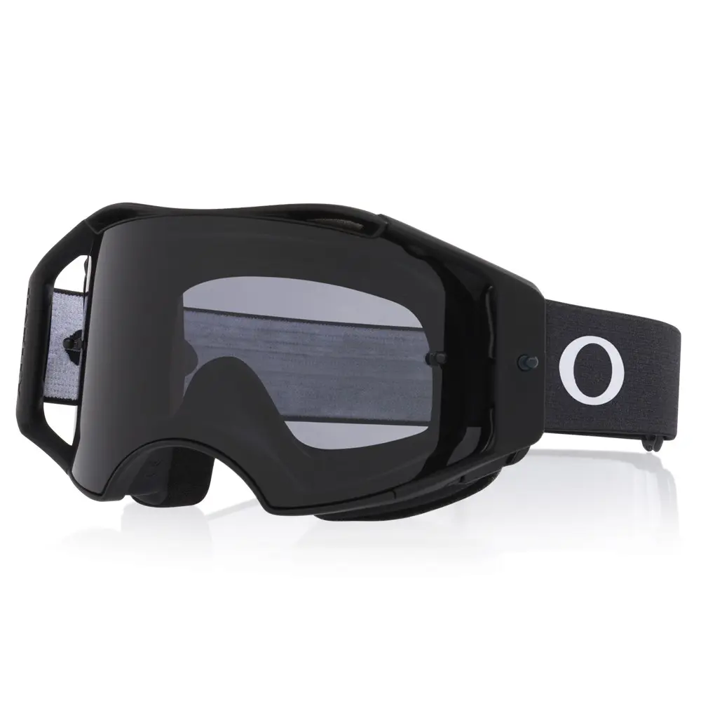 Oakley Airbrake Lite Motocross Goggles Matte Black w/ Dark Grey Lens