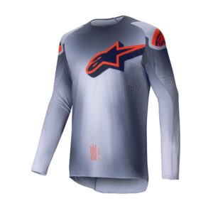 Alpinestars Supertech Lipan Motocross Jersey Gray/Orange Fluoro - Image 1