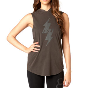 Tank Top Fox L. Stym Hooded Black Vintage - Image 1