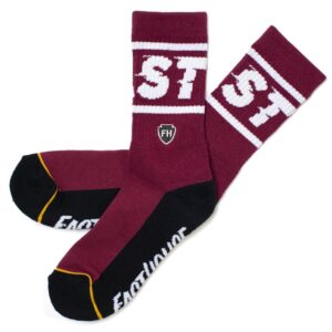 Bronson Socks Maroon/Black - One Size - Image 1