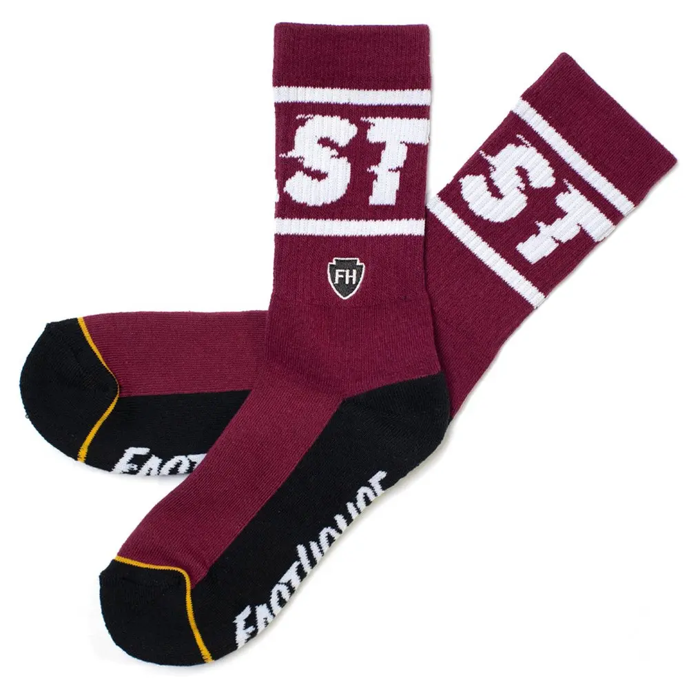 Bronson Socks Maroon/Black - One Size