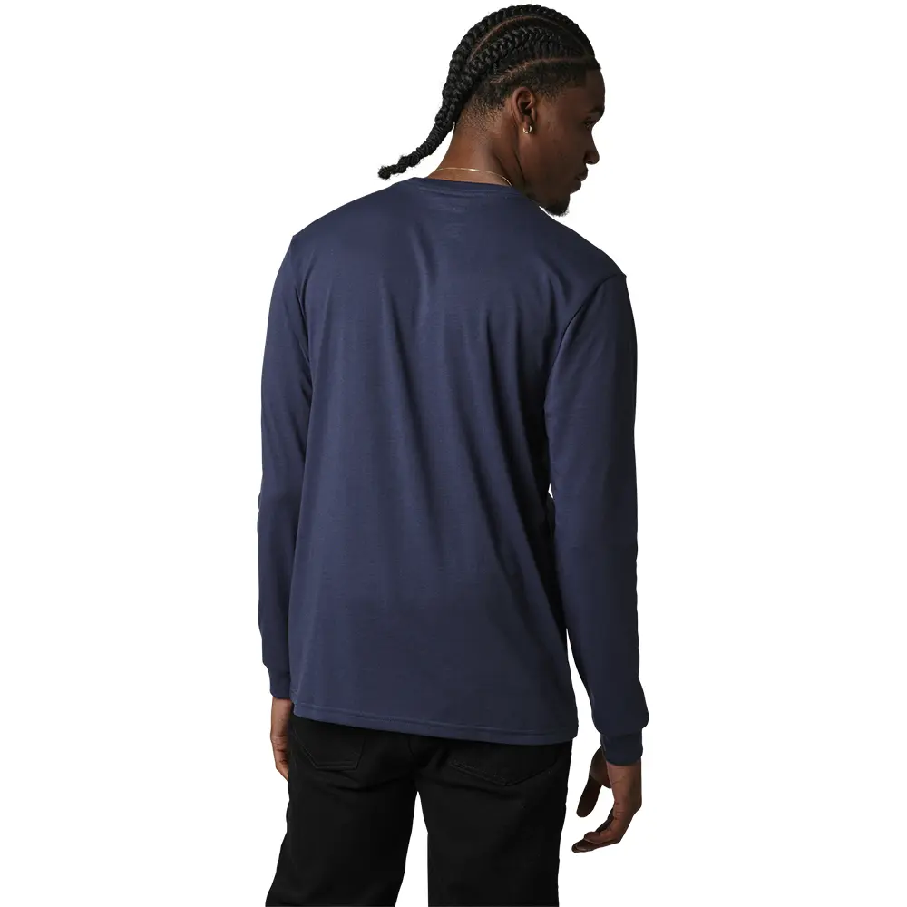 Fox Pinnacle Long Sleeve Tech Tee Heather Deep Cobalt