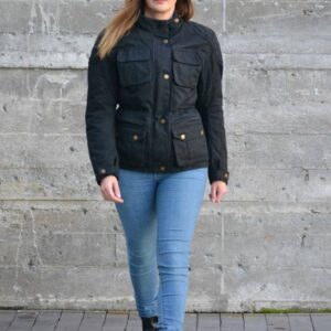 Merlin Buxton Wax Road Jacket Ladies Black - Image 5