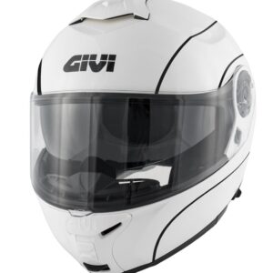 Givi X21 Challenger Front Flip Graphic White Road Helmet - Image 2